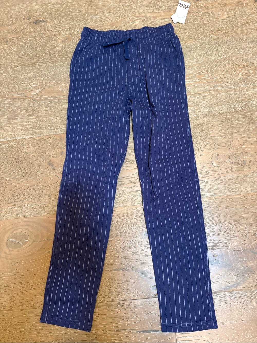 Tea Collection size 10 Navy Pinstripe Kids Pants- Jersey